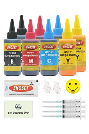 Ekoset hp uyumlu Mürekkep 4 Renk 4x200ml