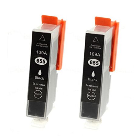 Ekoset hp 655 uyumlu Siyah Muadil Kartuş 2li Paket Deskjet 3525/4615/4625/5525/6520/6525