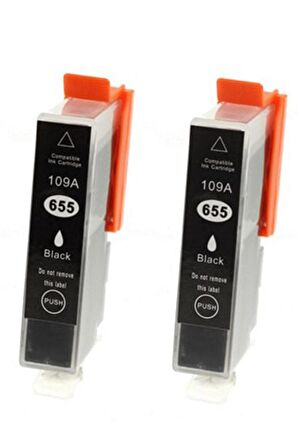Ekoset hp 655 uyumlu Siyah Muadil Kartuş 2li Paket Deskjet 3525/4615/4625/5525/6520/6525