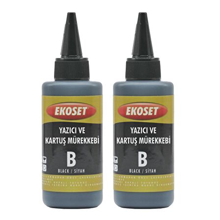 Ekoset Brother uyumlu Mürekkep 200ml Siyah 2x100
