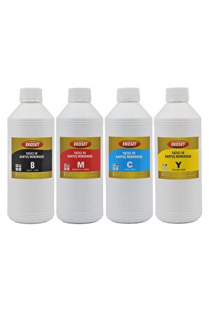 Ekoset Epson L3050 L3060 L3070 Uyumlu Muadil Mürekkep 4x1Litre 4 Renk