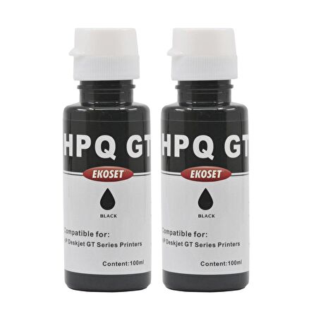 Ekoset hp GT 5820 uyumlu Siyah mürekkep 100ml 2'li set