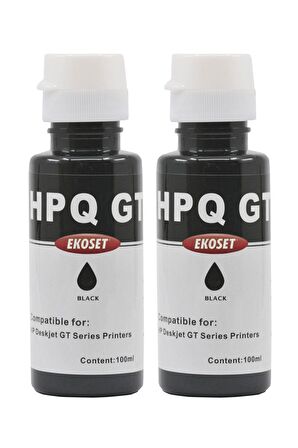 Ekoset hp GT 5820 uyumlu Siyah mürekkep 100ml 2'li set