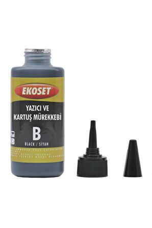 Ekoset hp GT51, GT53, 30, 32 Uyumlu Siyah mürekkep 100ml 5'li set