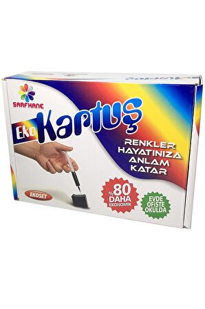 Ekoset Canon Pixma G3410 uyumlu Siyah mürekkep 100ml 5'li set