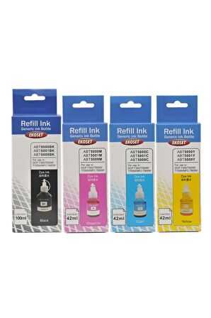 Ekoset Brother DCP-T510W uyumlu 4 renk mürekkep