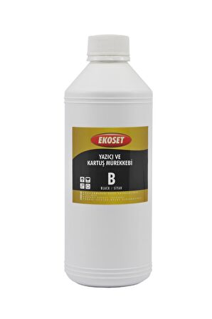 Ekoset Epson L355 L365 Uyumlu Siyah Muadil Mürekkep 1 Litre