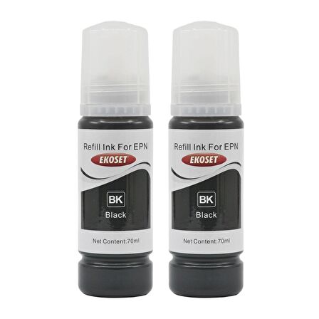 Ekoset Epson L3110 Siyah Muadil Mürekkep 2'li set 70ml 103 serisi