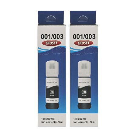 Ekoset Epson L3110 Siyah Muadil Mürekkep 2'li set 70ml 103 serisi