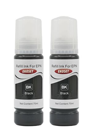 Ekoset Epson L3110 Siyah Muadil Mürekkep 2'li set 70ml 103 serisi