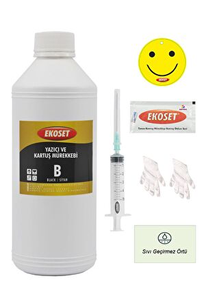 Ekoset Epson EcoTank L3151 L3156 L3160 L5190 Siyah Muadil Mürekkep 1 Litre