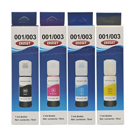 Ekoset Epson L3156 Uyumlu 4 renk Muadil Mürekkep 103 serisi