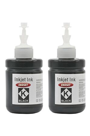 Ekoset Epson L605 L655 L1455 Siyah Muadil Mürekkep 2 adet 140 ml