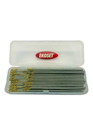 Ekoset Gümüş Metal Deri Kalemi 100lü Paket