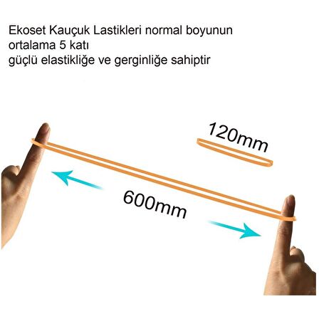 Ekoset 120x3mm Geniş Kauçuk Paket Ambalaj Kasa Lastiği 1Kg