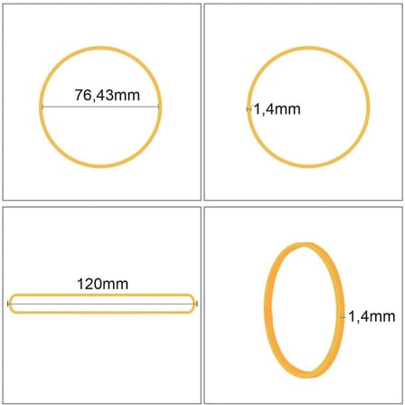 Ekoset 120mm Kauçuk Paket Ambalaj Lastiği 1000 Adet