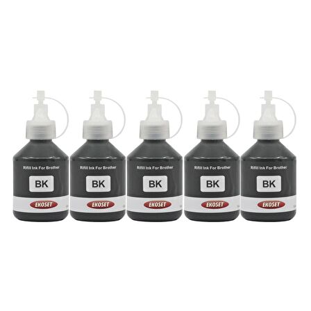 Ekoset Brother DCP T300 T310 T500w T510w uyumlu Siyah Mürekkep 100ml 5 adet