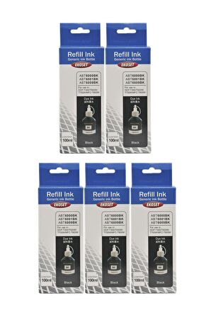 Ekoset Brother DCP T300 T310 T500w T510w uyumlu Siyah Mürekkep 100ml 5 adet