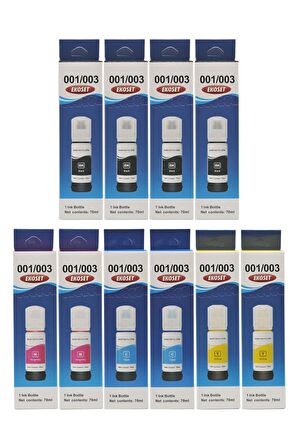 Ekoset Epson 103 L1110 L3110 L3111 L3150 Uyumlu Muadil Mürekkep 70ml 10 adet