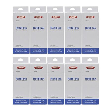 Ekoset Epson L605 L655 L1455 uyumlu Siyah Muadil Mürekkep 10lu set 140ml