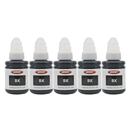 Ekoset Canon G2400 G2410 G2411 G2415 uyumlu Siyah Mürekkep 135ml 5'li set