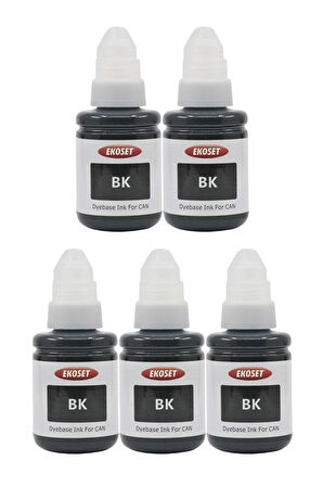 Ekoset Canon G2400 G2410 G2411 G2415 uyumlu Siyah Mürekkep 135ml 5'li set