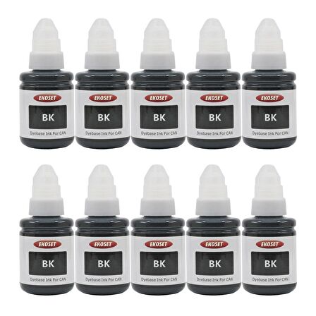 Ekoset Canon G4400 G4410 G4411 uyumlu Siyah Mürekkep 135ml 10 adet