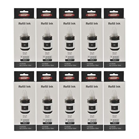 Ekoset Canon G4400 G4410 G4411 uyumlu Siyah Mürekkep 135ml 10 adet