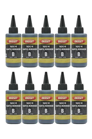 Ekoset Canon G3400 G3410 G3411 G3415 uyumlu Siyah Mürekkep 100ml 10'lu set
