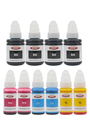 Ekoset Canon G3400 G3410 G3411 G3415 uyumlu Renkli Mürekkep 10 adet