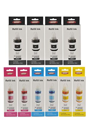 Ekoset Canon G3400 G3410 G3411 G3415 uyumlu Renkli Mürekkep 10 adet