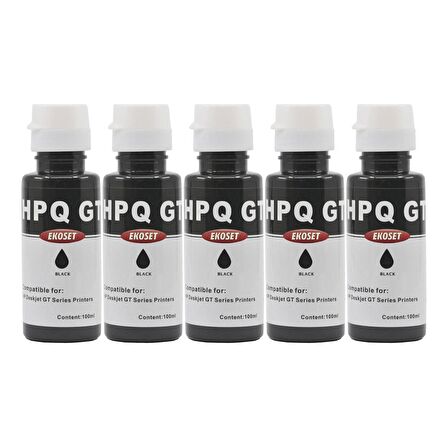 Ekoset hp ink Tank 115 315 415 Uyumlu Siyah Mürekkep 5'li set