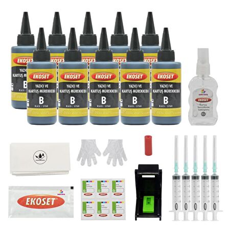 Ekokartuş Dolum seti Canon PG-545 uyumlu Siyah 10'lu set