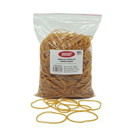Ekoset 100mm Kauçuk Paket Ambalaj Lastiği 10.000 Adet