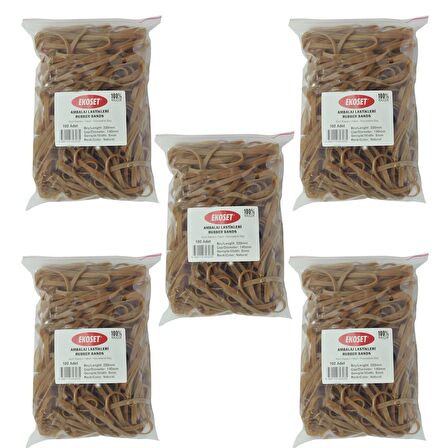 Ekoset 220x5mm Geniş Kauçuk Paket Ambalaj Kasa Lastiği 500 Adet