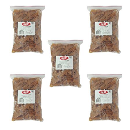 Ekoset 130x10mm Geniş Kauçuk Paket Ambalaj Lastiği 500 Adet