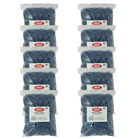 Ekoset Mavi Paket Ambalaj Para Lastiği 70mm 10.000 Adet