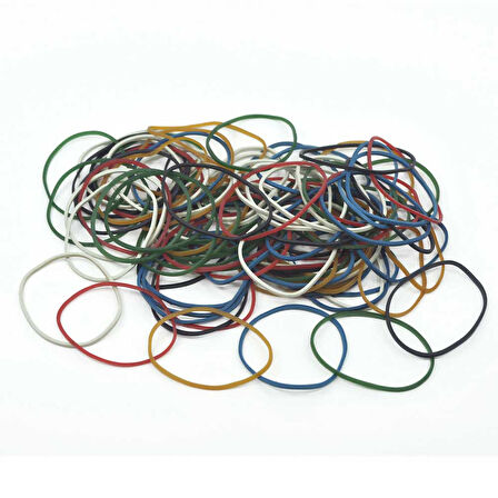 Renkli Paket Para Lastiği Karışık 6 Renk 70mm 10.000 Adet