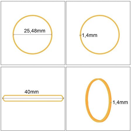 Ekoset Kauçuk Paket Ambalaj Para Lastiği 40'lık 1 Kg 40mm