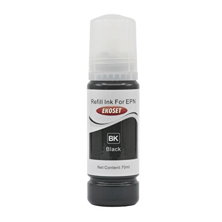 Ekoset Epson 103 EcoTank L1210 L1250 Uyumlu Siyah Muadil Mürekkep 70ml