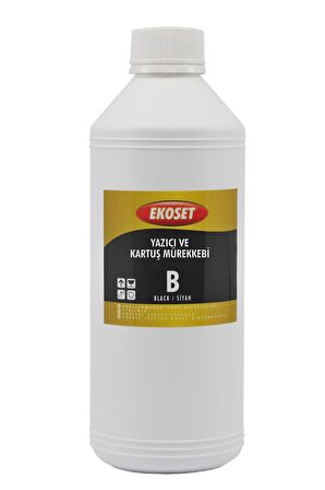 Ekoset Epson EcoTank L3250 L3251 L3260 L3266 Siyah Muadil Mürekkep 1Litre