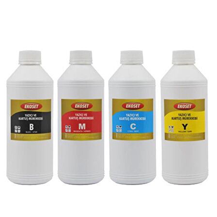Ekoset Brother HL-T4000DW MFC-T4500DW Uyumlu 4 Renk Muadil Mürekkep 4x1Litre