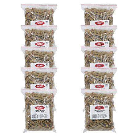 Ekoset 180x6mm Geniş Kauçuk Paket Ambalaj Kasa Lastiği 1.000 Adet