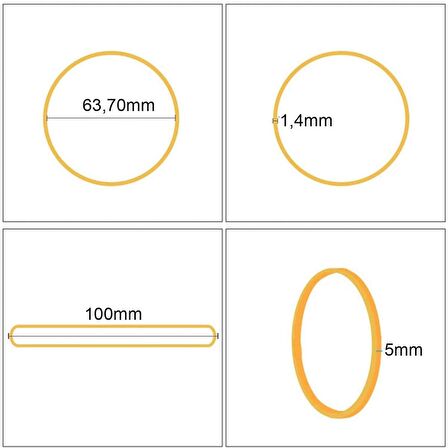 Ekoset 100mmx5mm Geniş Kauçuk Paket Ambalaj Lastiği 12Kg Koli (100x5)
