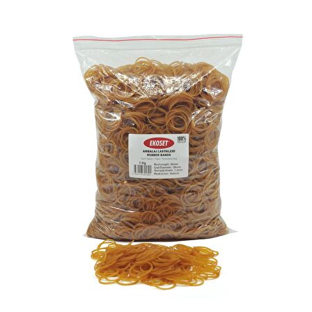 Ekoset 40mm Kauçuk Paket Ambalaj Lastiği 12Kg Koli