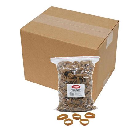Ekoset 65mmx10mm Geniş Kauçuk Paket Ambalaj Lastiği 12Kg Koli (65x10)