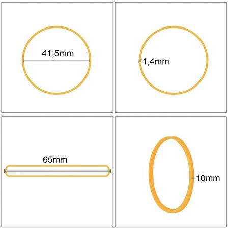 Ekoset 65mmx10mm Geniş Kauçuk Paket Ambalaj Lastiği 12Kg Koli (65x10)