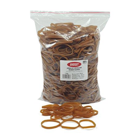 Ekoset 70x5 Geniş Kauçuk Paket Ambalaj Lastiği 12Kg Koli (70x5)