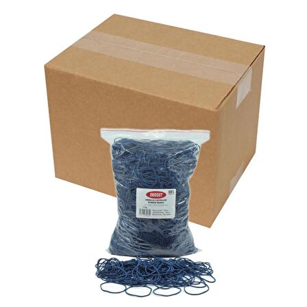 Ekoset 70mm Mavi Renkli Kauçuk Paket Ambalaj Lastiği 12Kg Koli