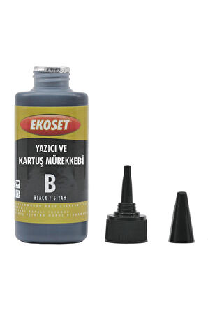 Ekoset Siyah Yazıcı ve Kartuş Mürekkebi 2x100ML